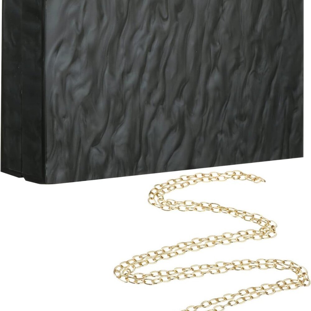 Acrylic Clutch Purses for Women with Marbling Purses and Handbags Elegant Banque - Picture 6 of 7